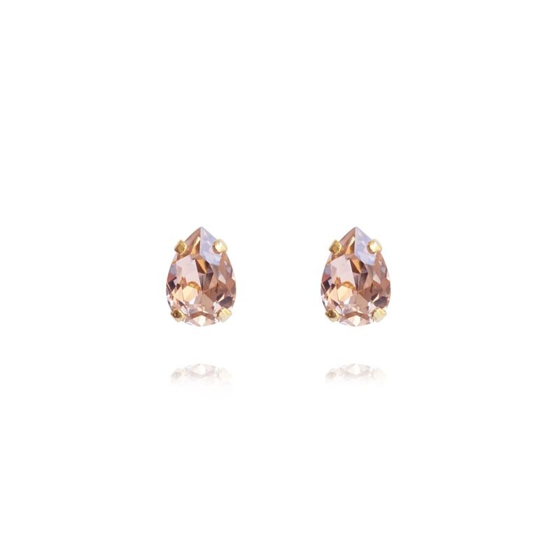 Product Image for Petite Drop Stud Earrings Gold Vintage Rose