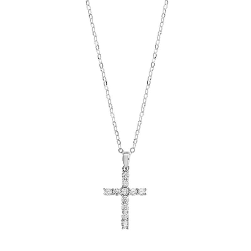 Product Image for Silver cross zirkonia necklace