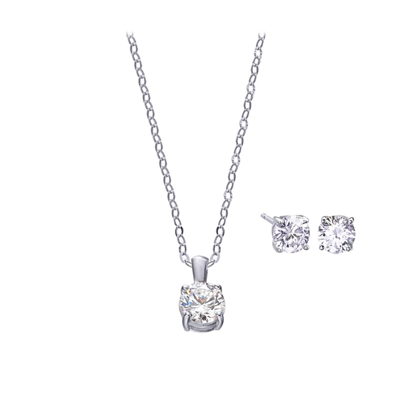 Product Image for Zircons necklace and earrings set