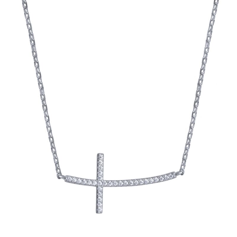 Product Image for Zirkons necklace Cross silver
