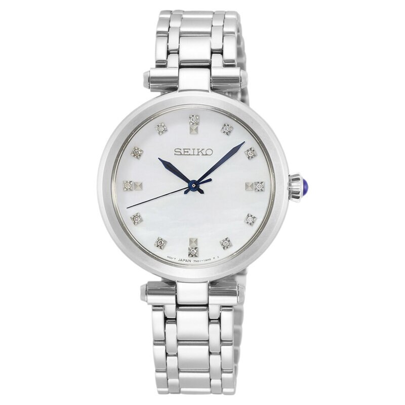 Product Image for SEIKO LADIES 30MM SAPPHIRE 50M 12 DIAMONDS