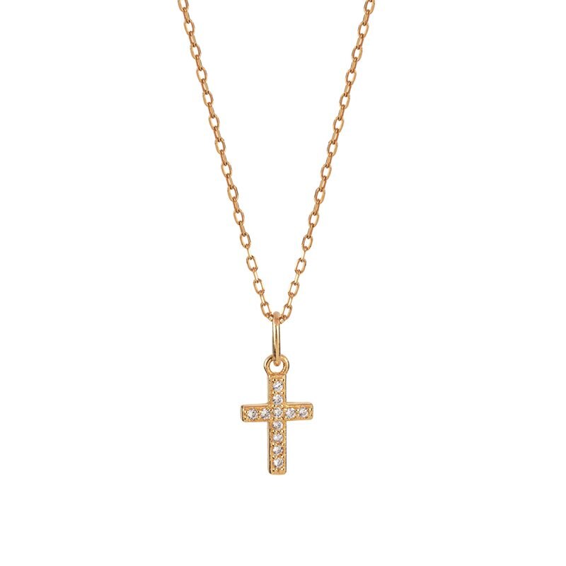 Product Image for Cross pendant Goldplated Cz