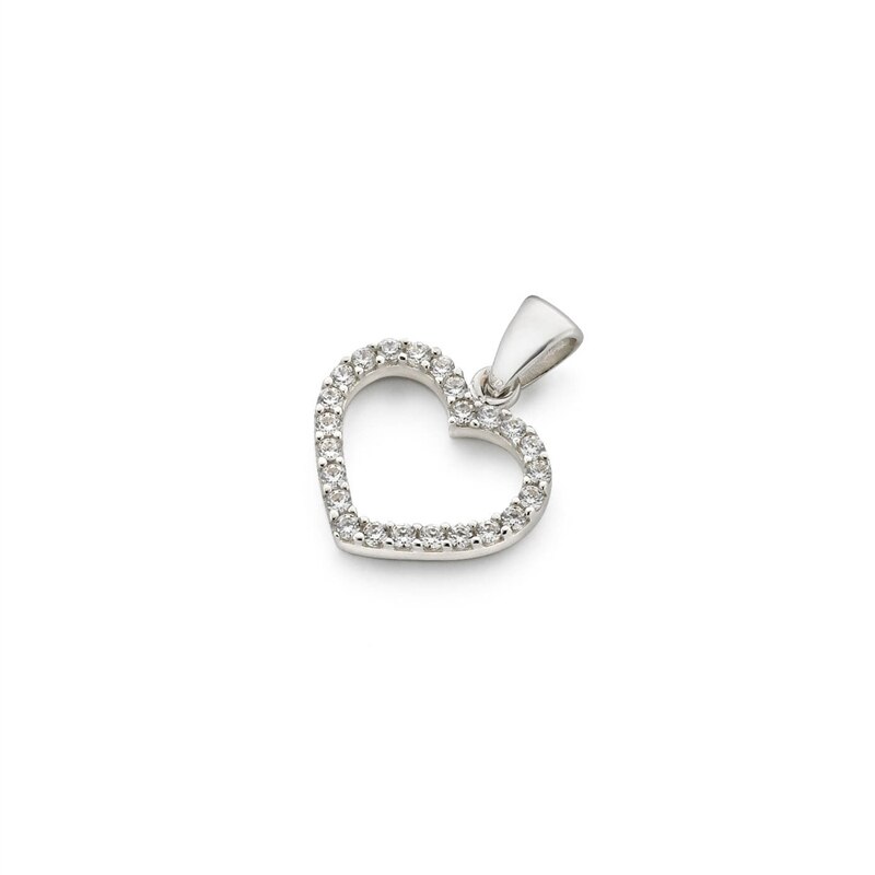Product Image for Hänge 18k VG hjärta cz gnmbr