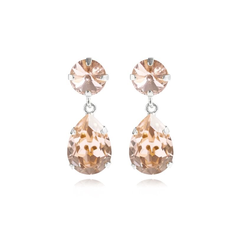 Product Image for Classic Drop Earrings Rhodium Vintage Rose