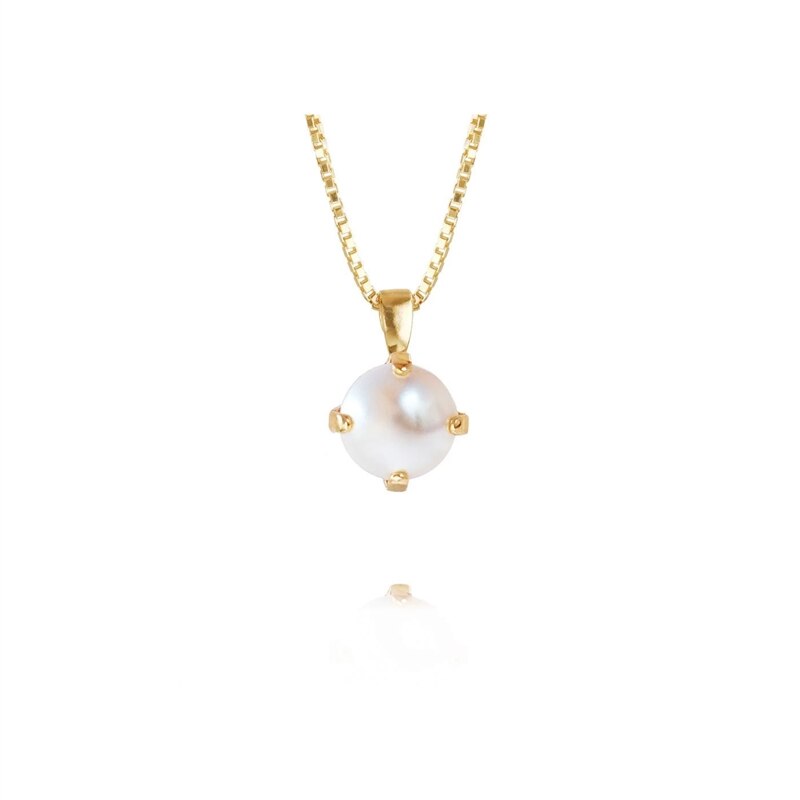 Product Image for Classic Petite Necklace Gold Pearl