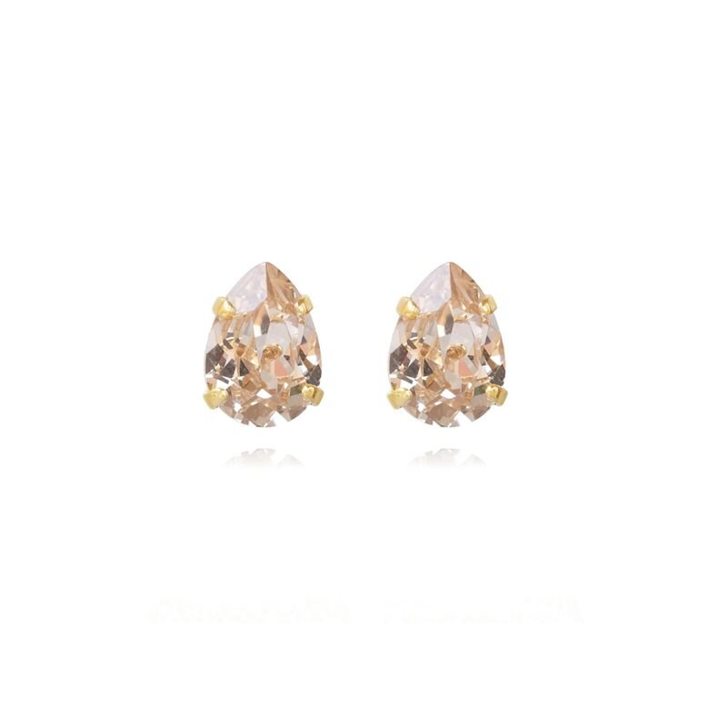 Product Image for Mini Drop Stud Earrings Gold Silk