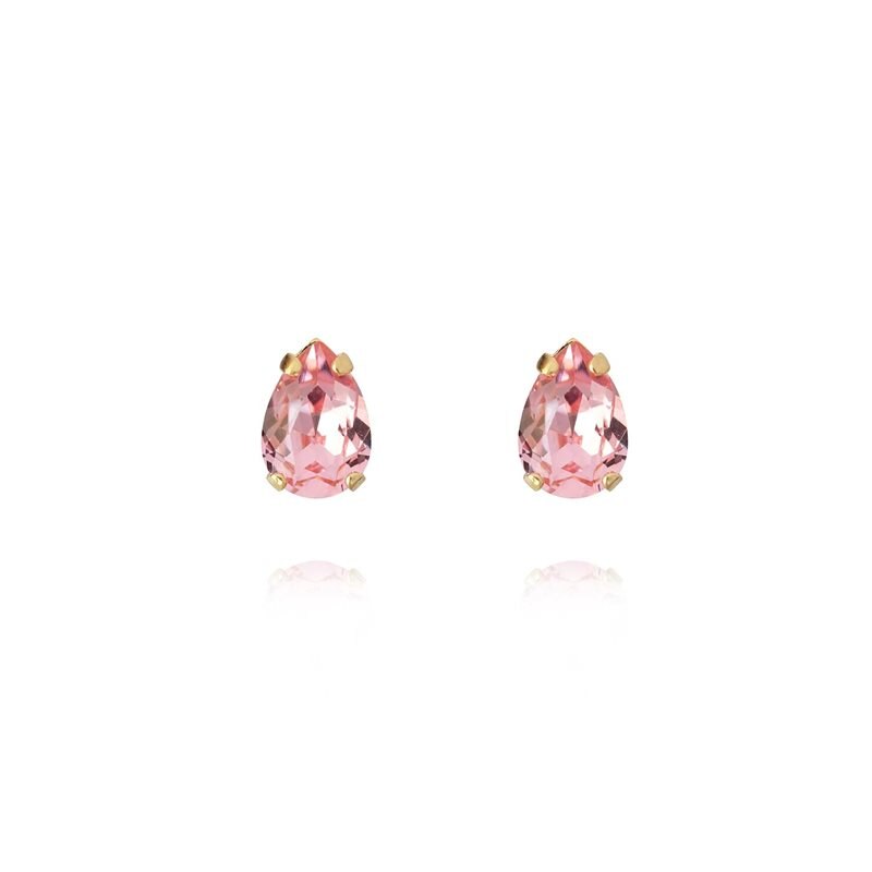 Product Image for Petite drop stud earrings gold Light Rose