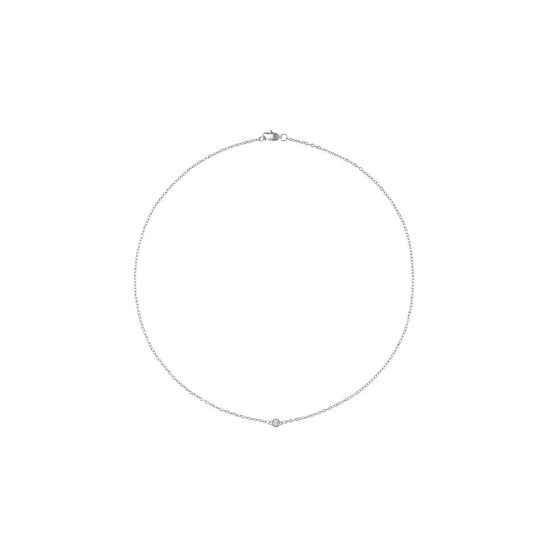 Product Image for Thin diamond necklace silver
