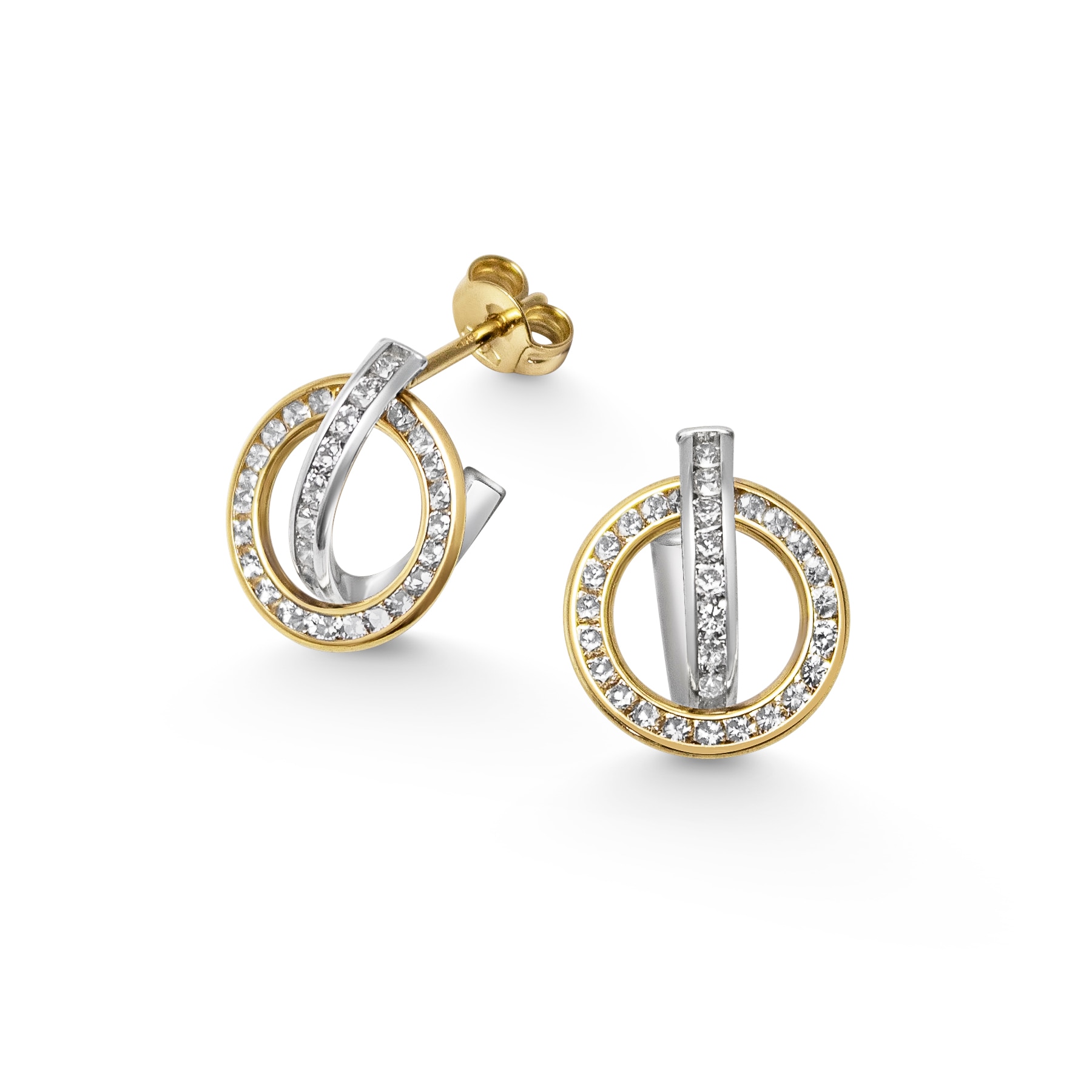 Halvcreoler 18k cz cirklar