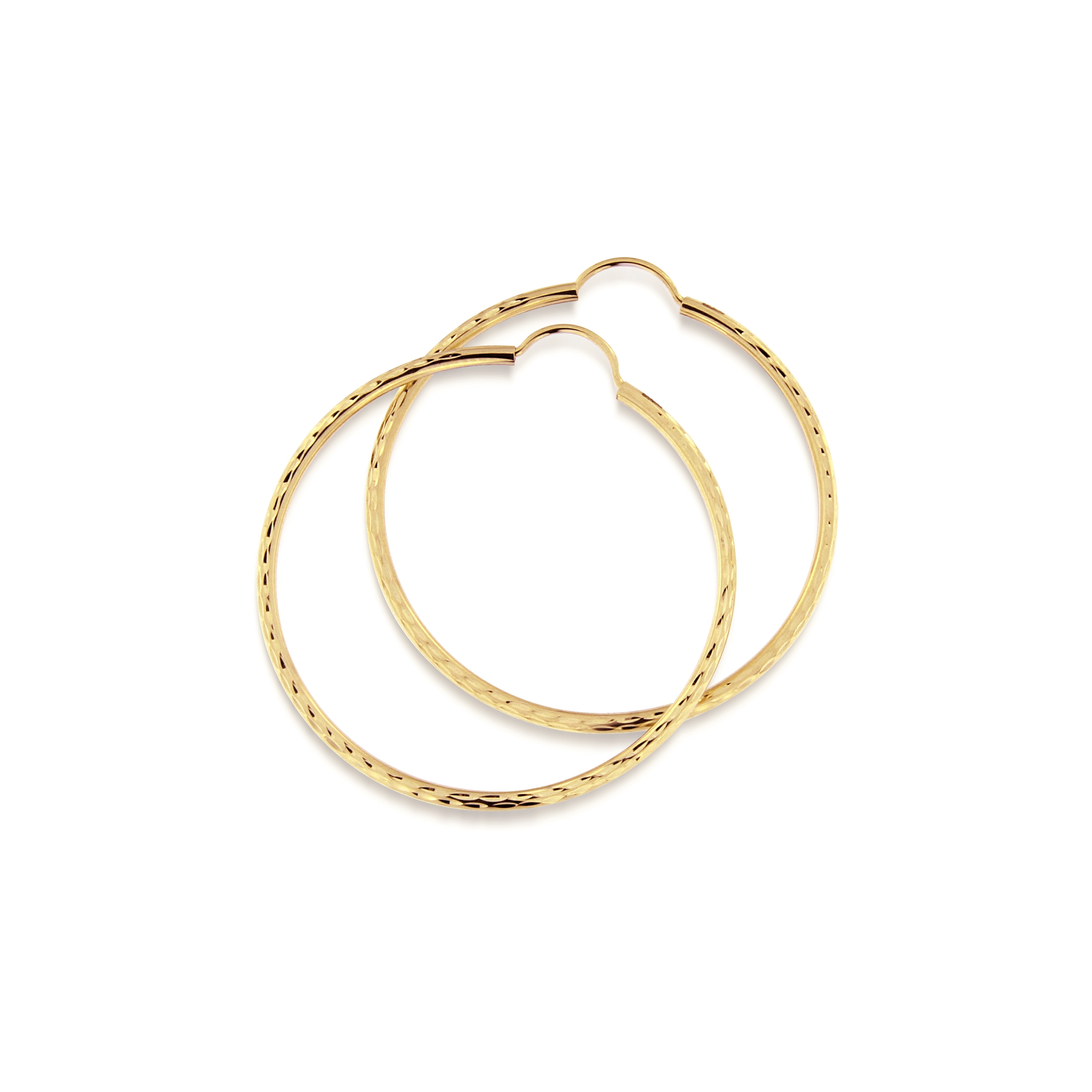 Facetterade creoler 18K