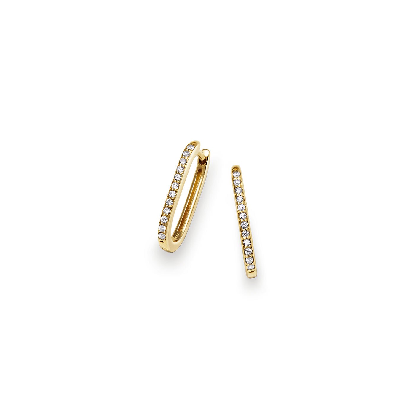 Örhängen 18k rödguld oval 