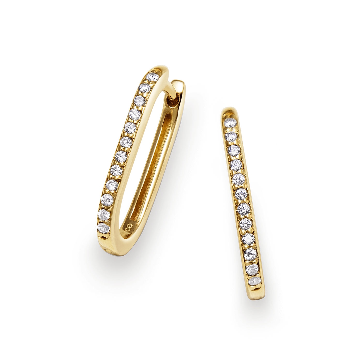 Örhängen 18k rödguld oval 
