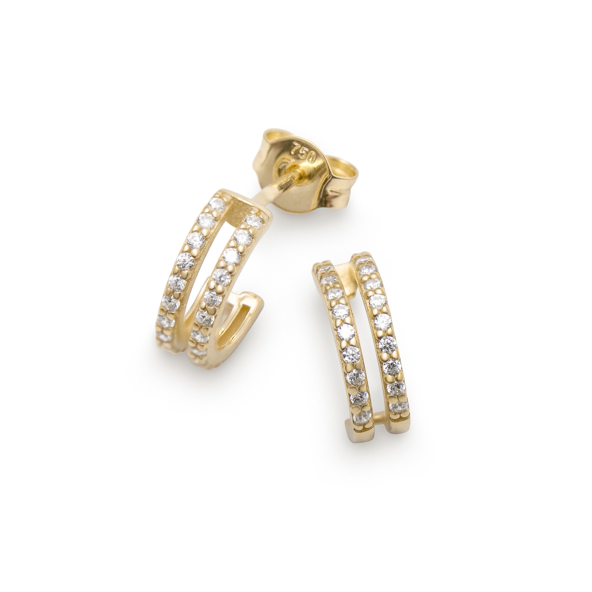 Örhängen 18k halvcreol cz