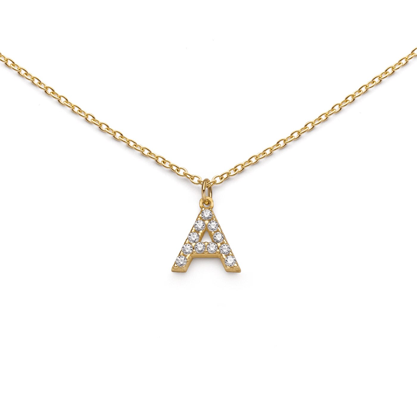 Halsband bokstaven A 18K guld