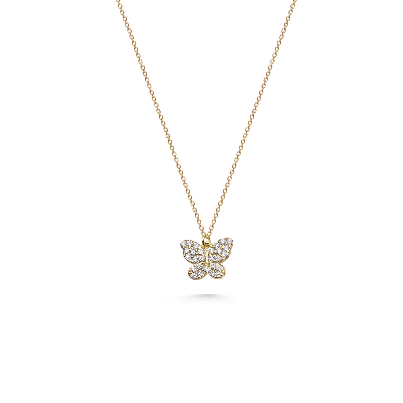 Halsband 18K Guld fjäril