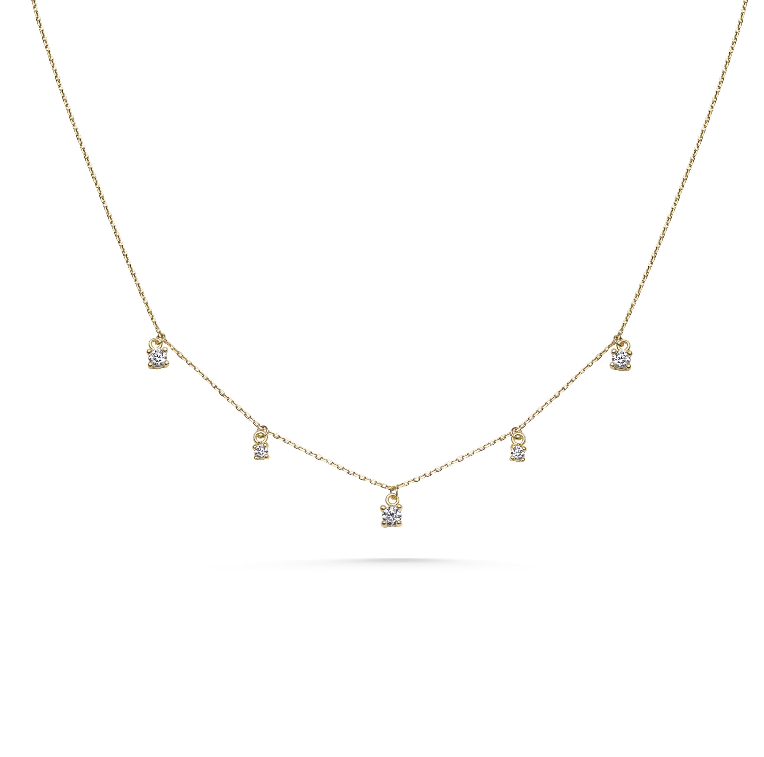Halsband 18k 5 cz