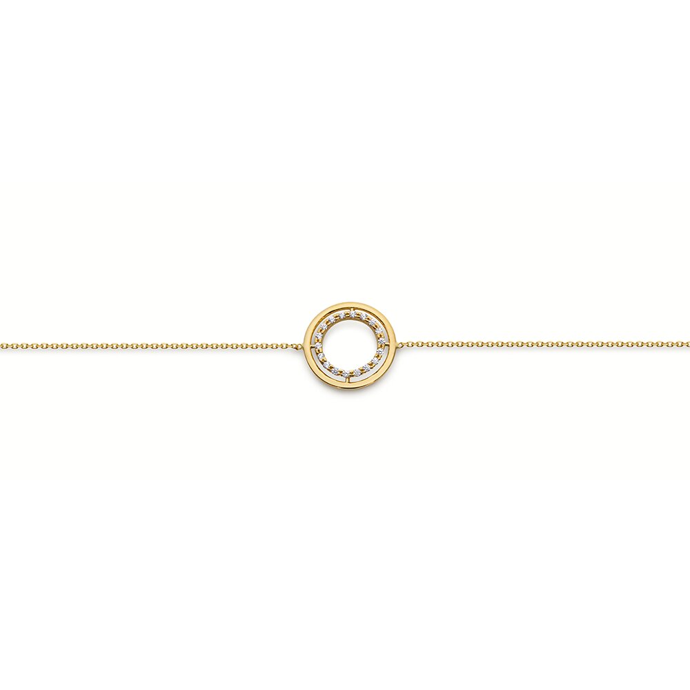 Armband 18k cz dubbla cirklar