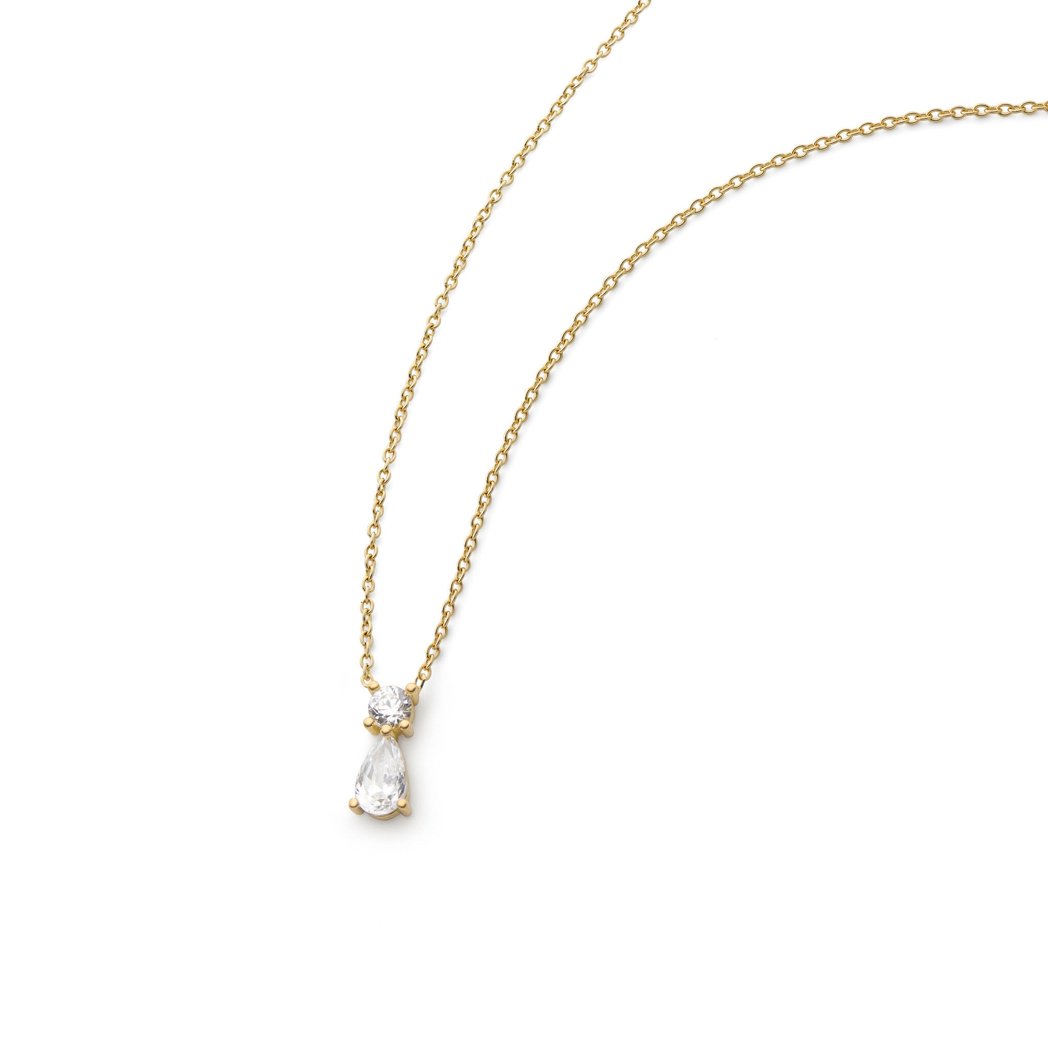 Halsband 18k droppe cz 