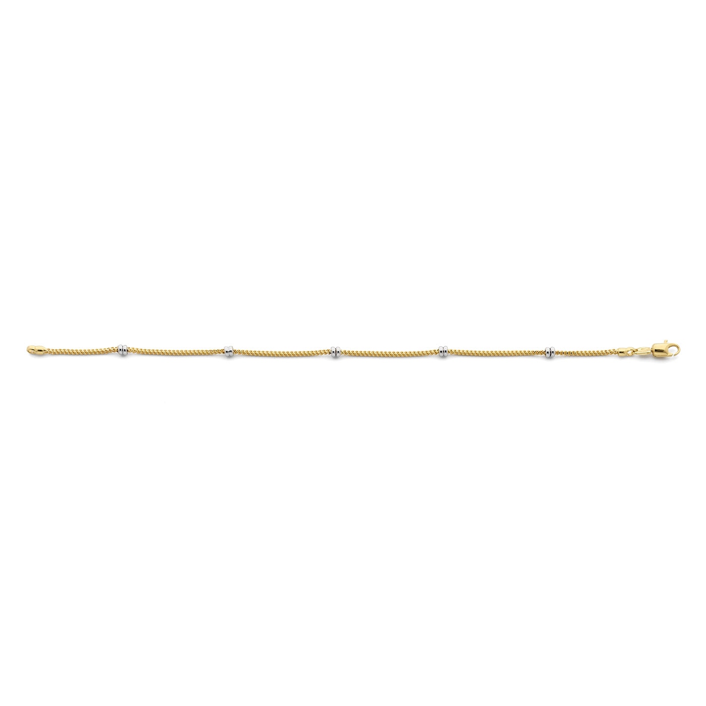 Armband 18K guld med vitguldsdetaljer
