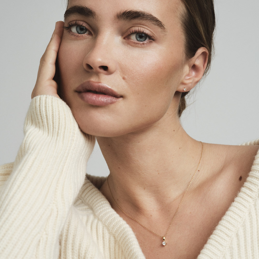 Jolie Gold Necklace - White