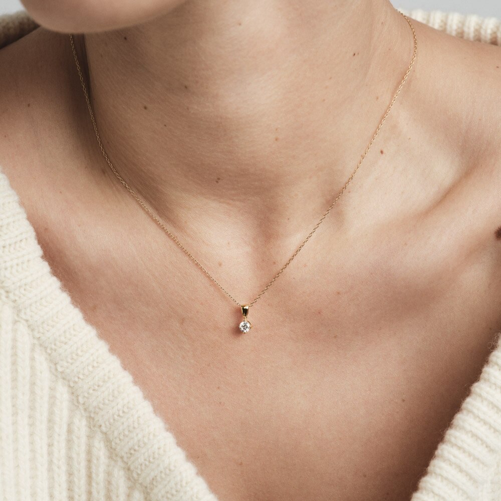 Jolie Gold Necklace - White