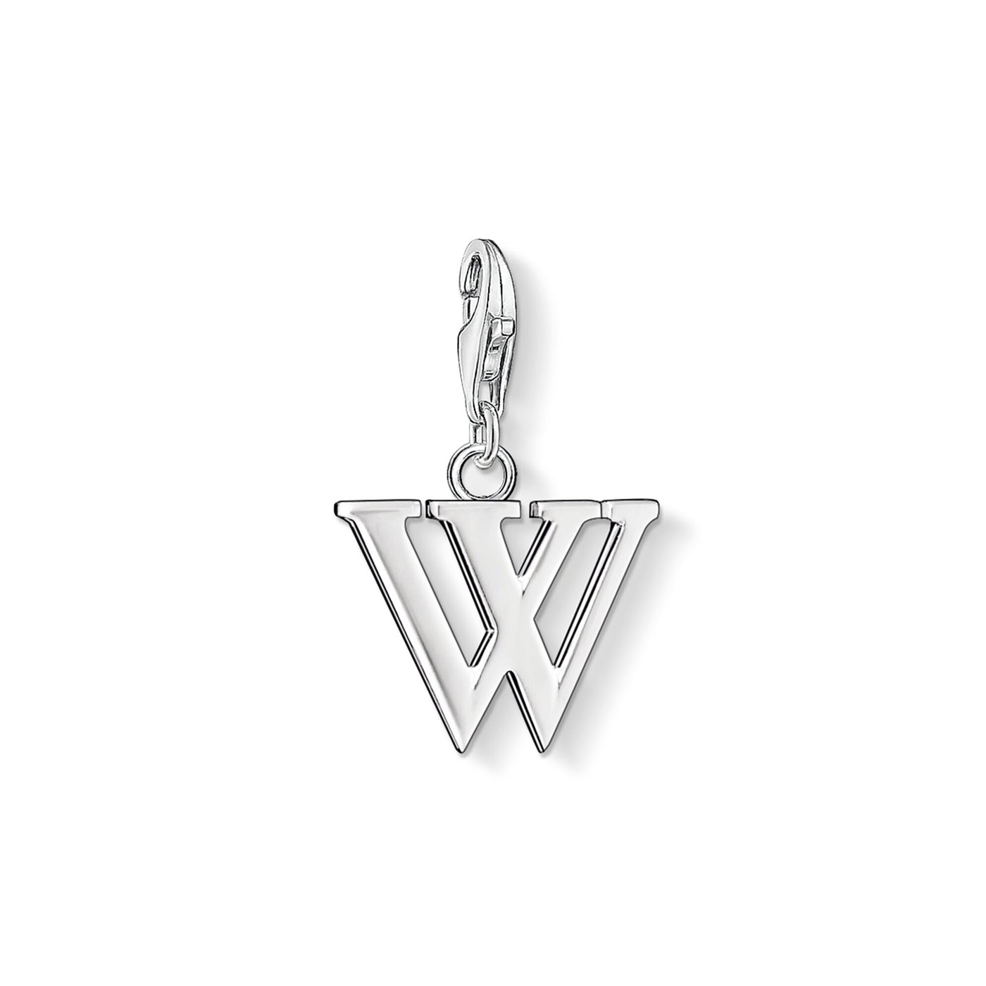 Charm pendant letter W
