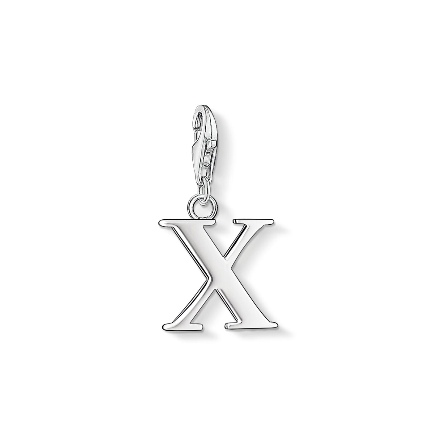 Charm pendant letter X