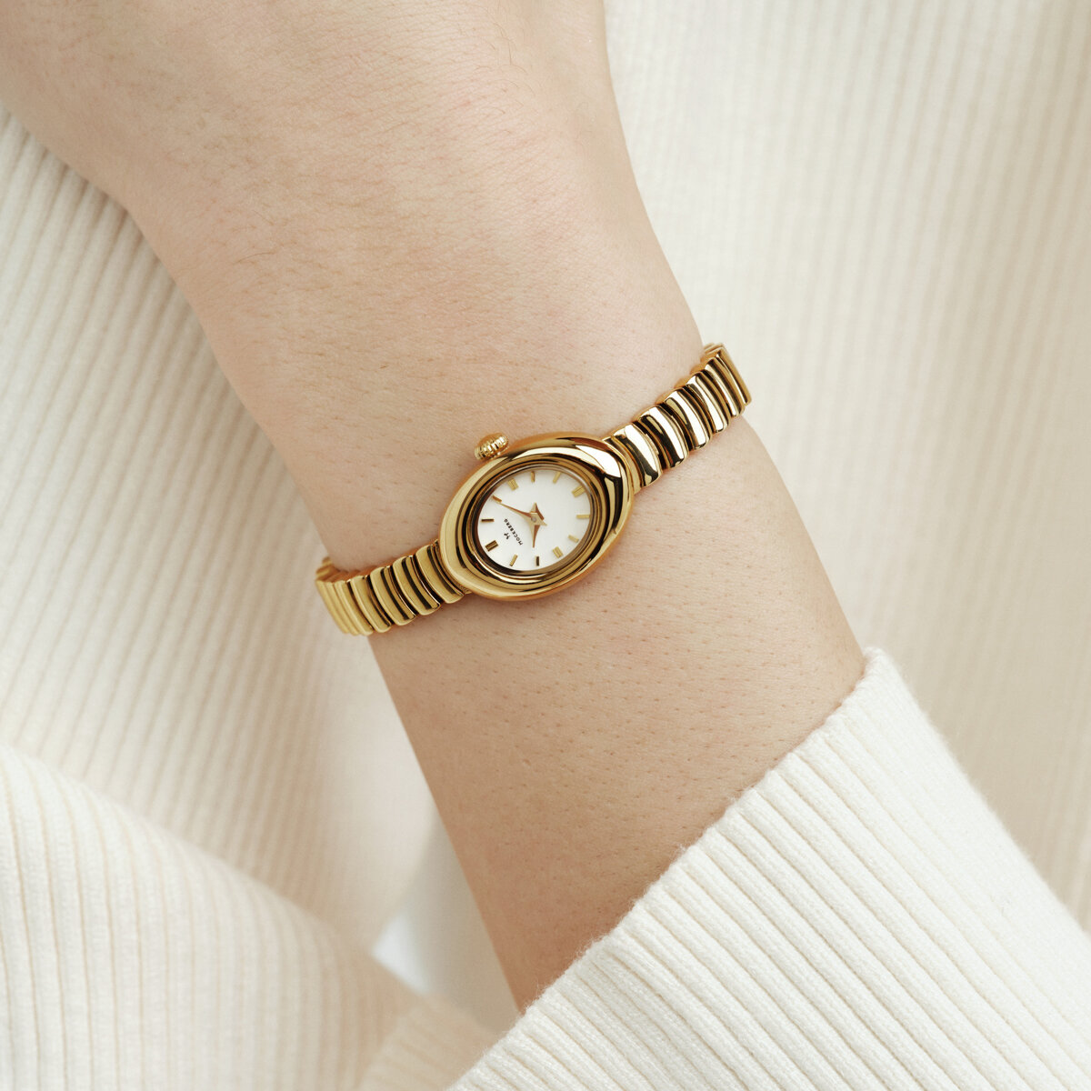 Belle Oval Petite Gold Watch
