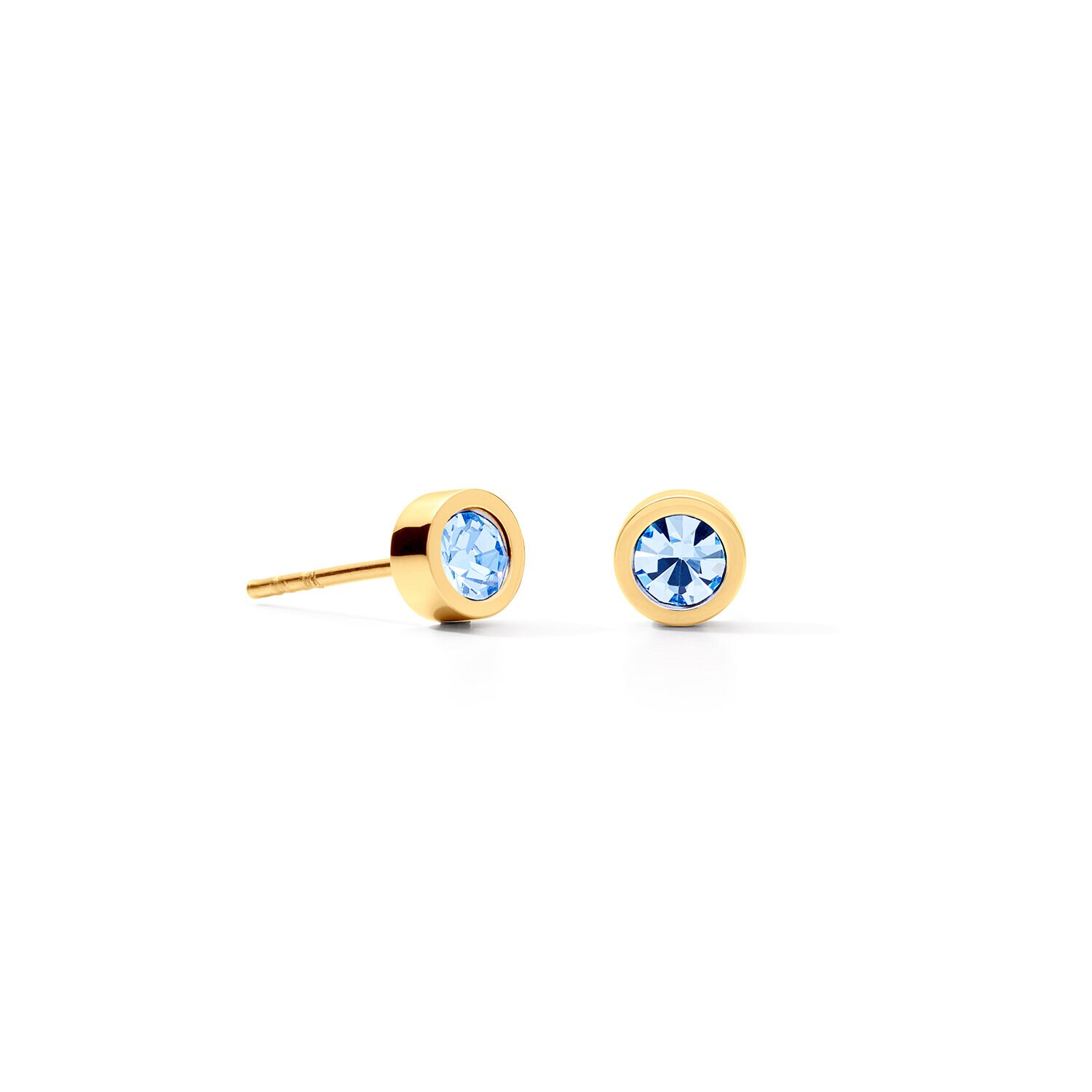 Earrings Light Blue Gold