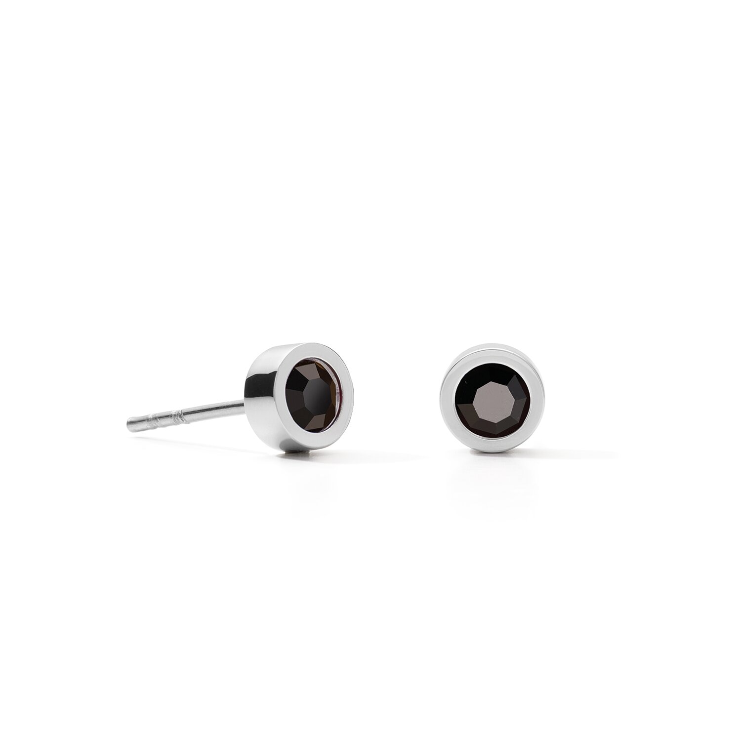 Earrings Black Silver