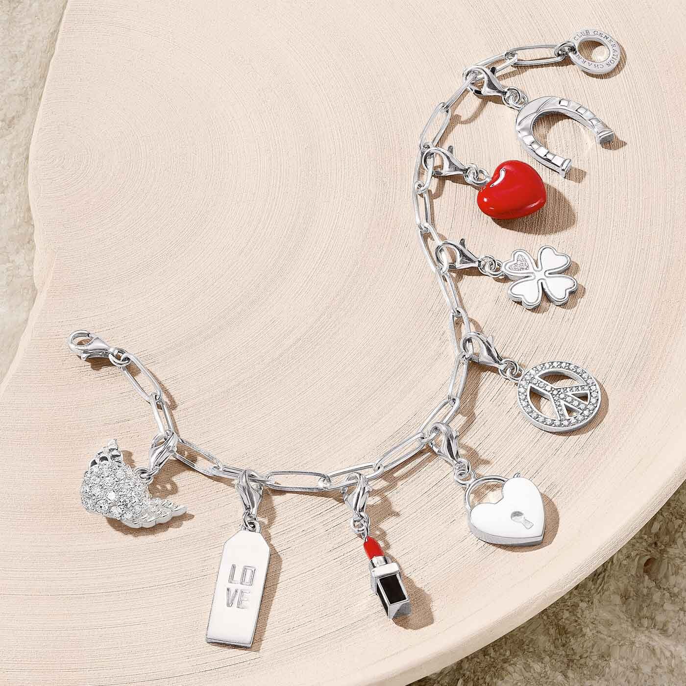 Charm-hängsmycke Rött Läppstift