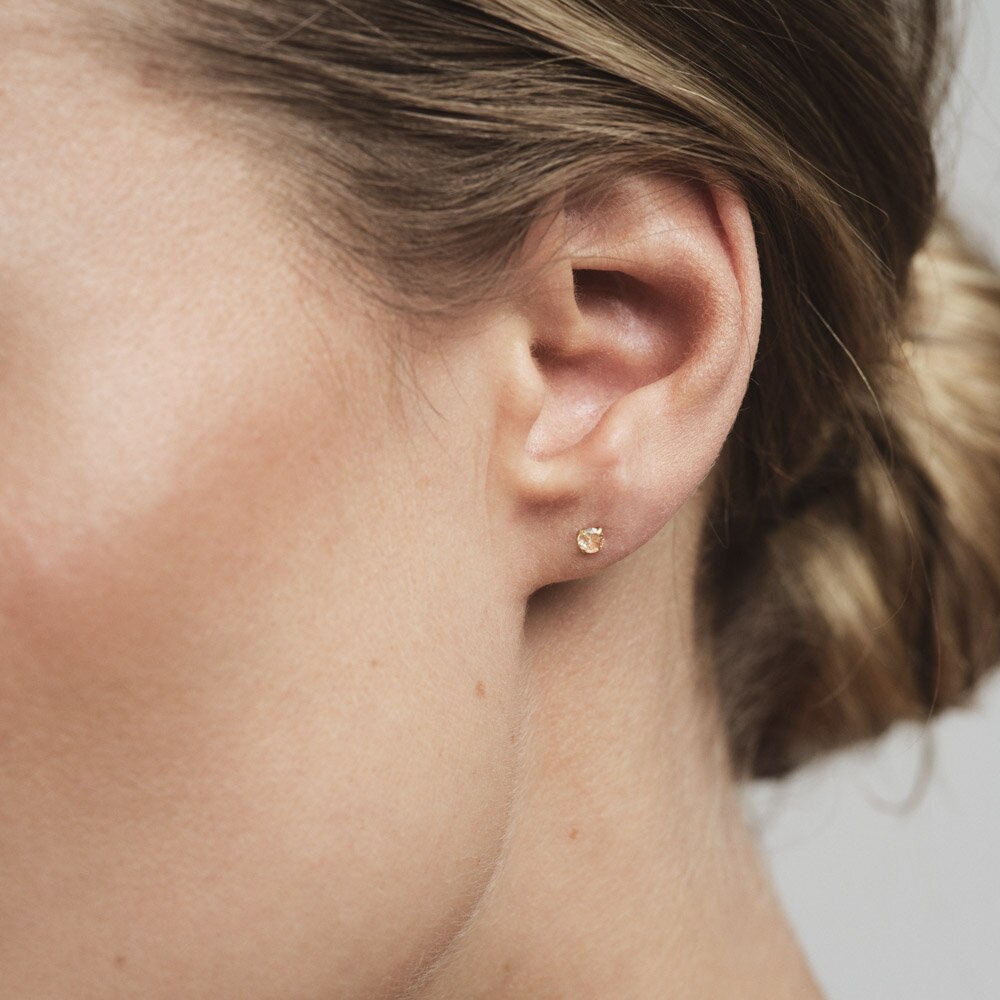 Jolie Gold Small Stud - Champagne