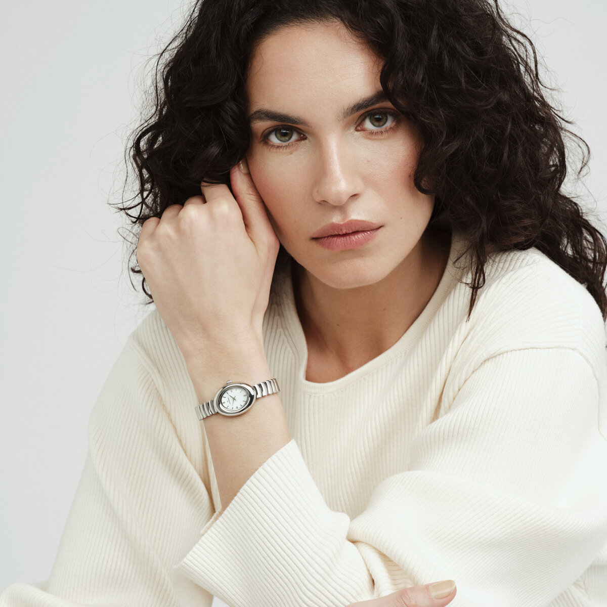 Belle Oval Steel Watch
