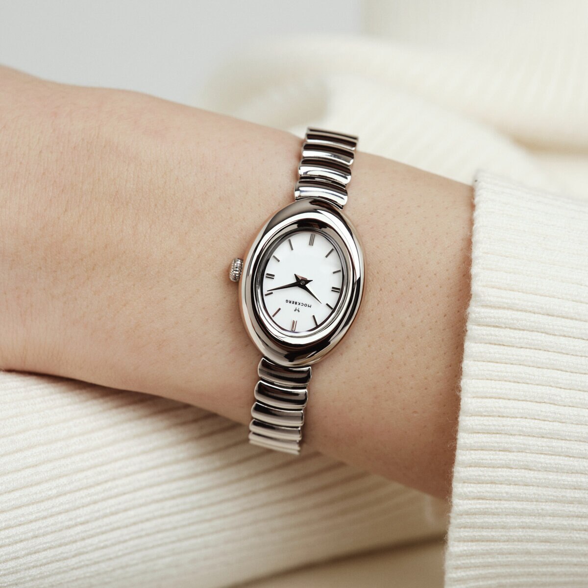 Belle Oval Steel Watch