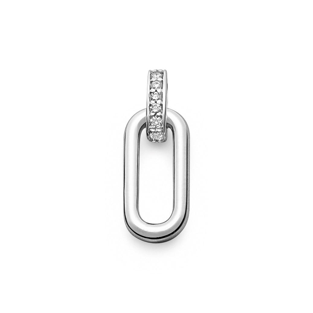 Hänge 18k 0,03 ct paperclip