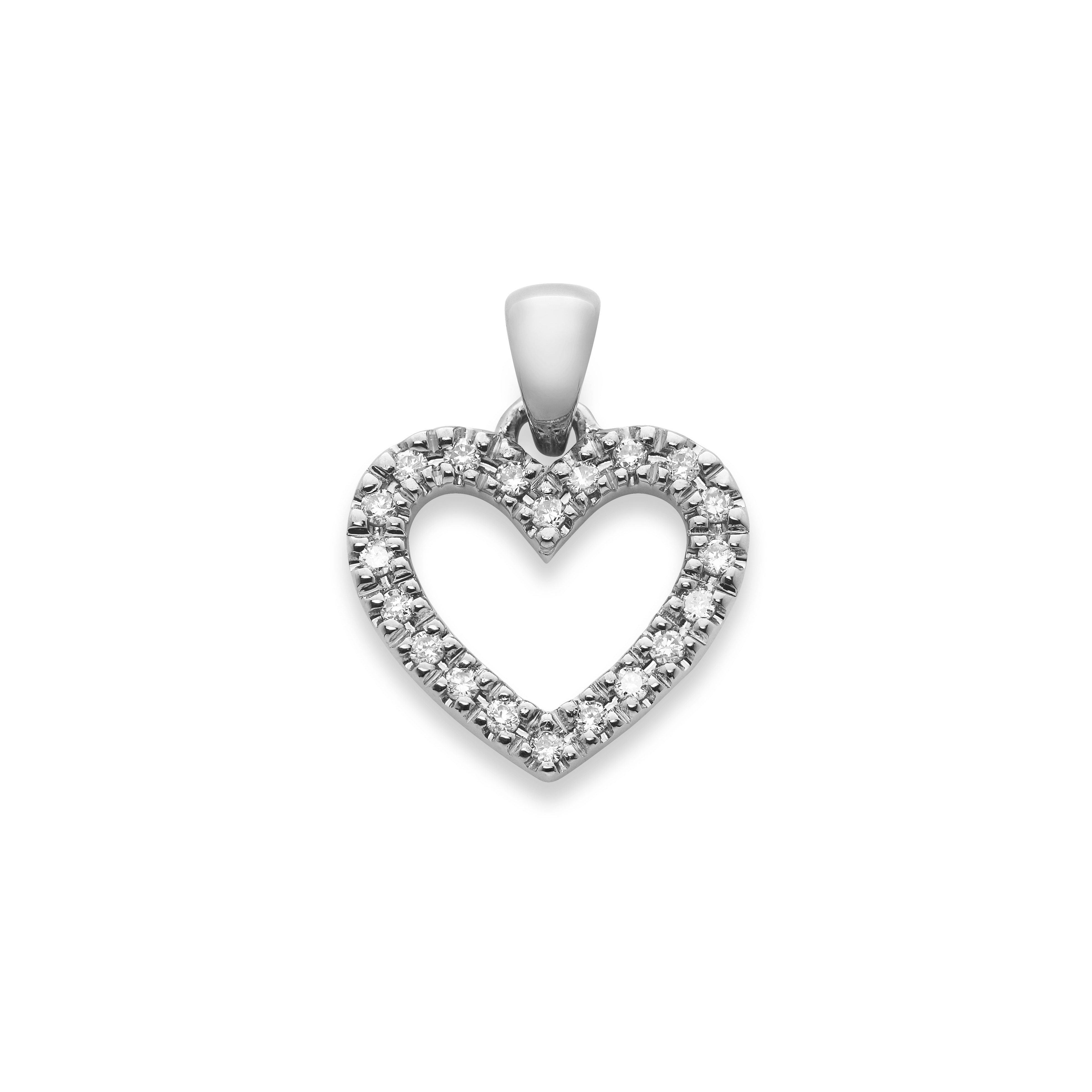 Hänge 18k hjärta 0,07ct