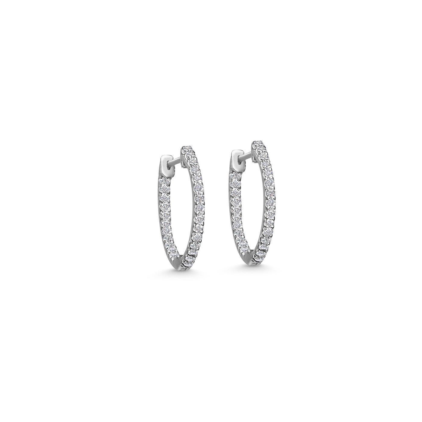 Creolörhängen 18K vitguld 0,23 ct