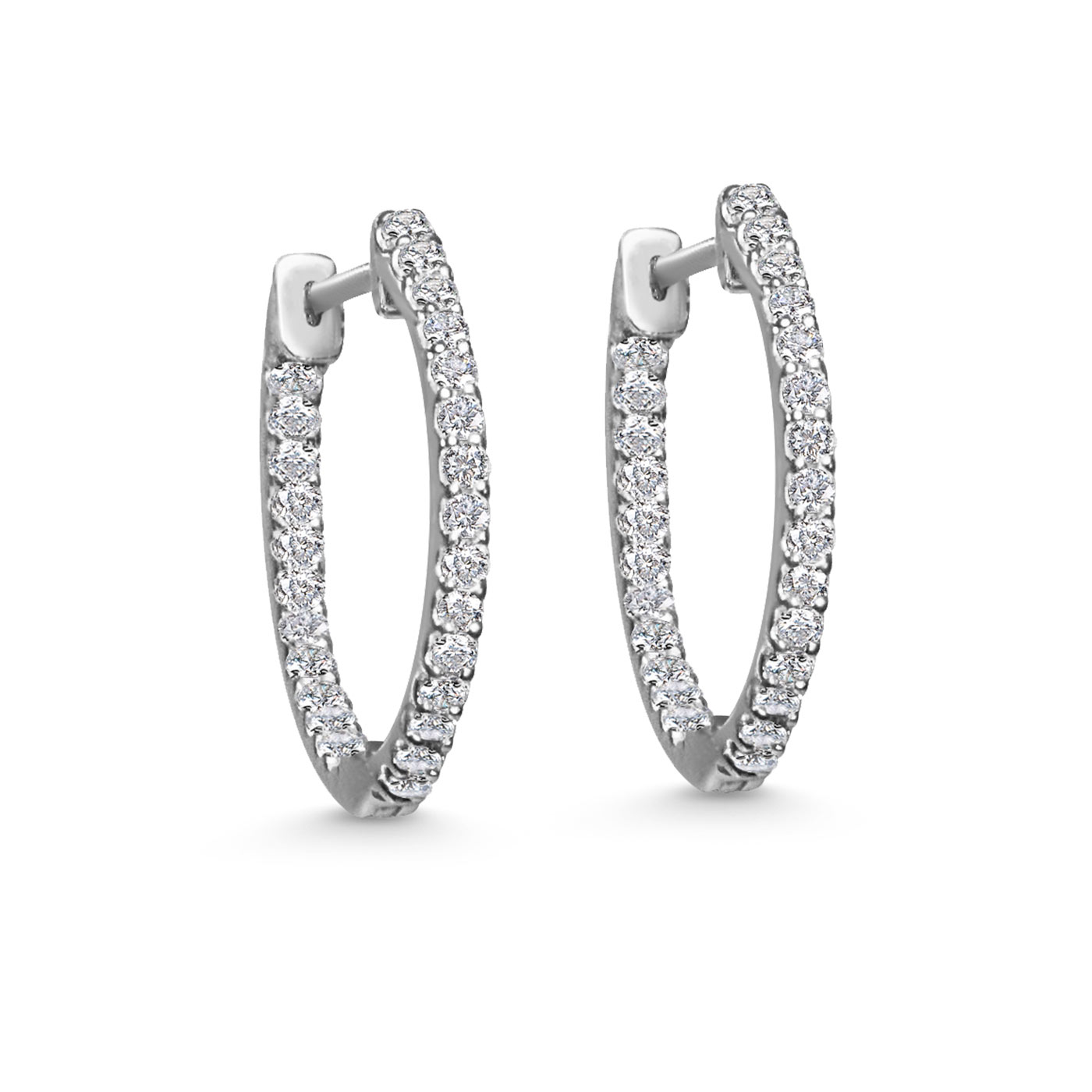 Creolörhängen 18K vitguld 0,23 ct