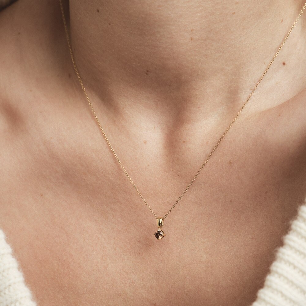 Jolie Gold Necklace - Coffee