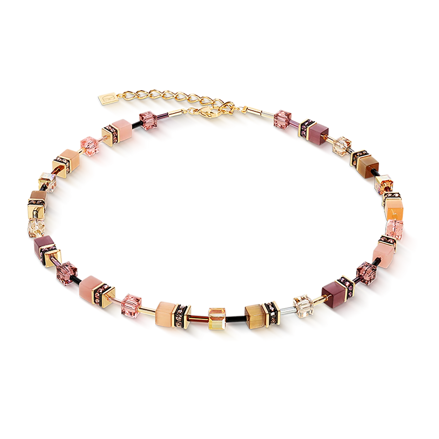 GeoCUBE Iconic necklace gold blush
