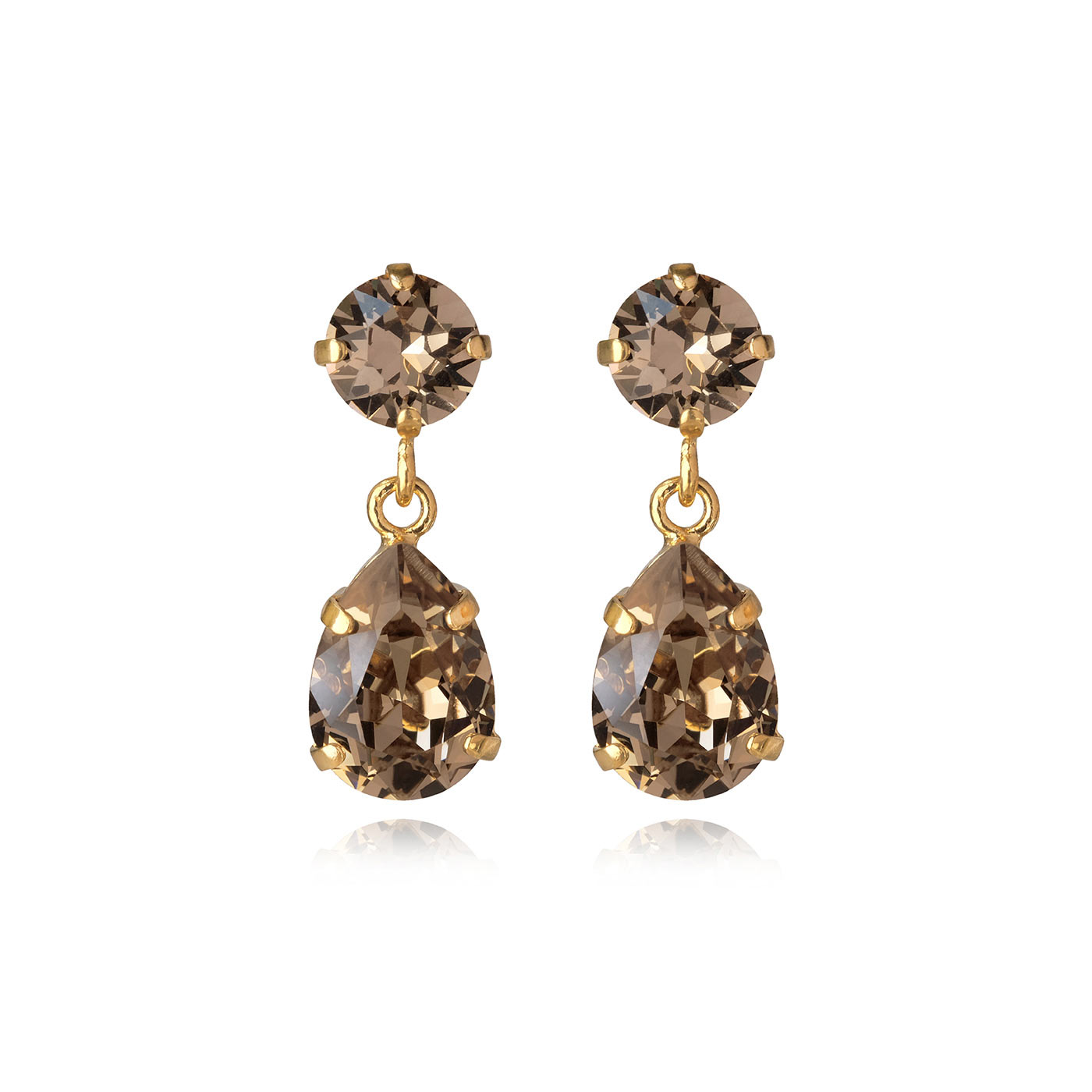 Mini Drop Earrings Greige