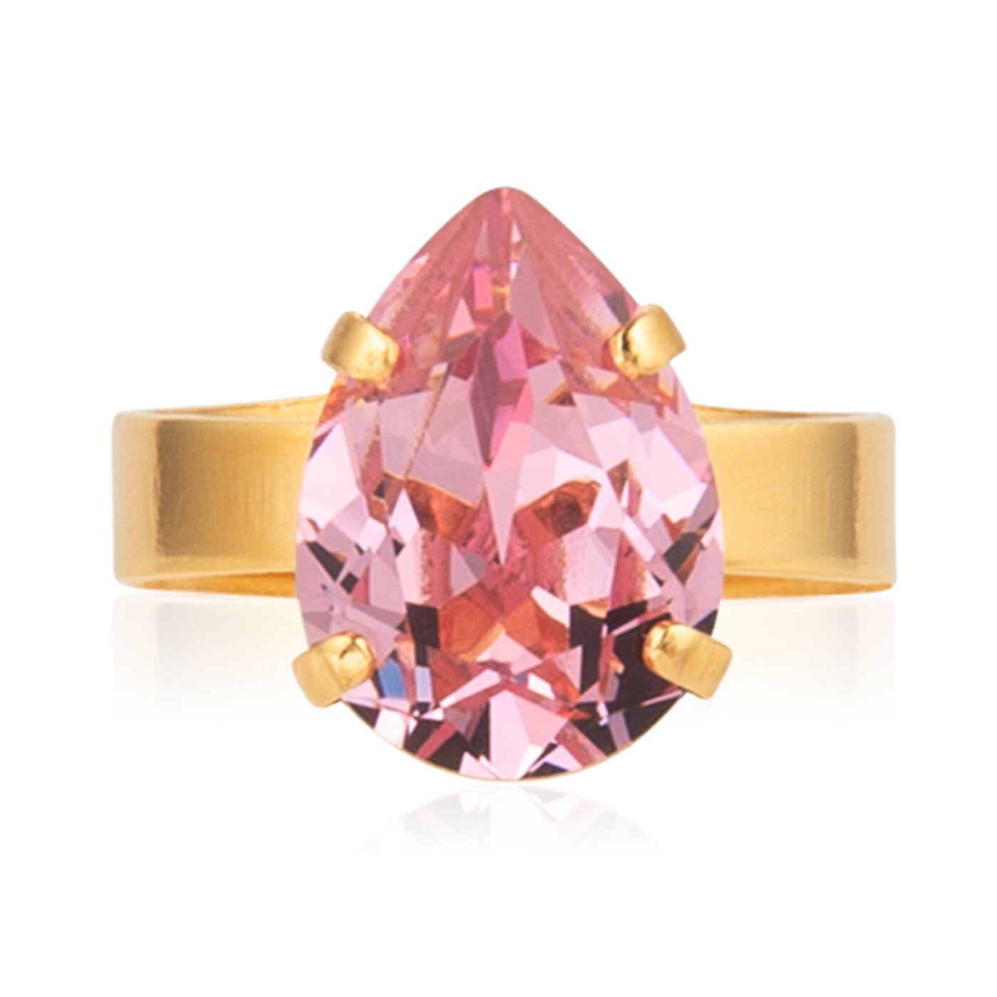 Mini Drop Ring Gold / Light Rose