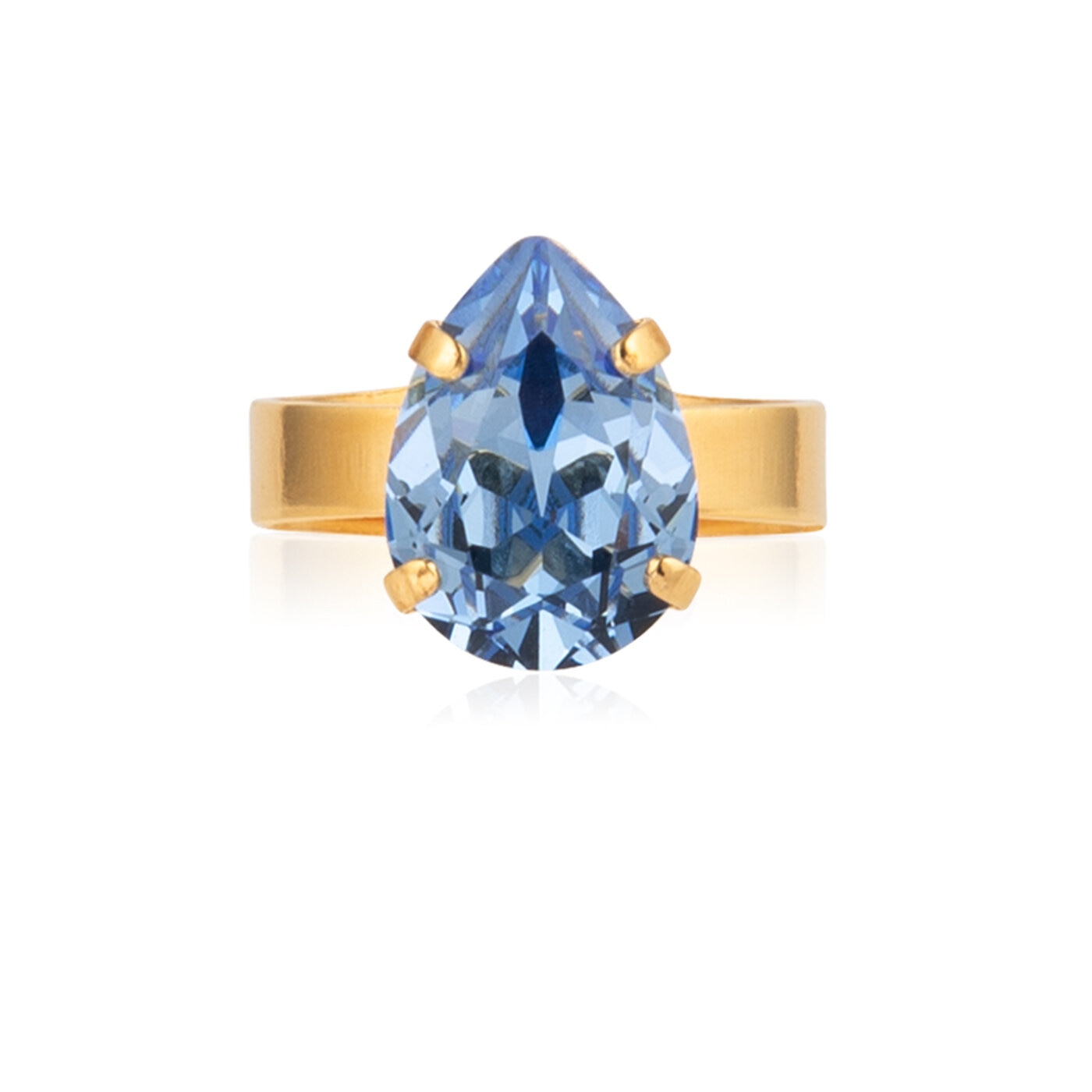 Mini Drop Ring Gold / Light Sapphire