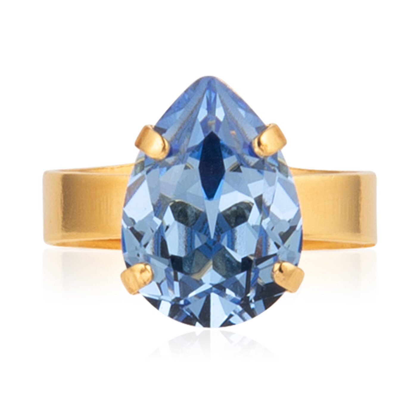 Mini Drop Ring Gold / Light Sapphire