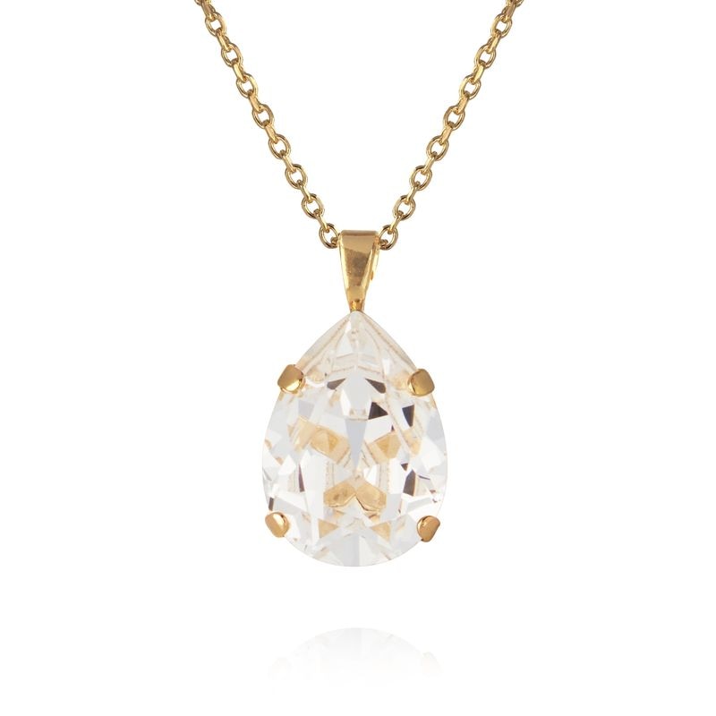 Mini Drop Necklace Gold / Crystal
