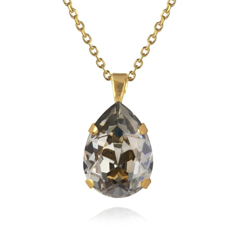 Mini Drop Necklace / Black Diamond