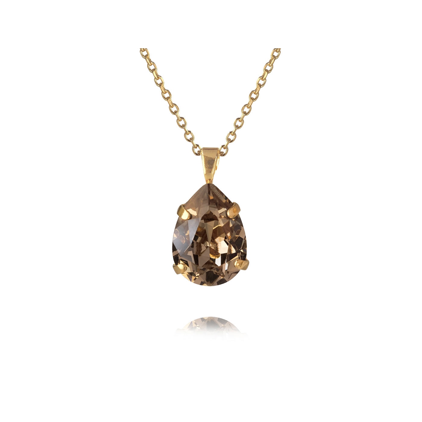 Mini Drop Necklace Greige