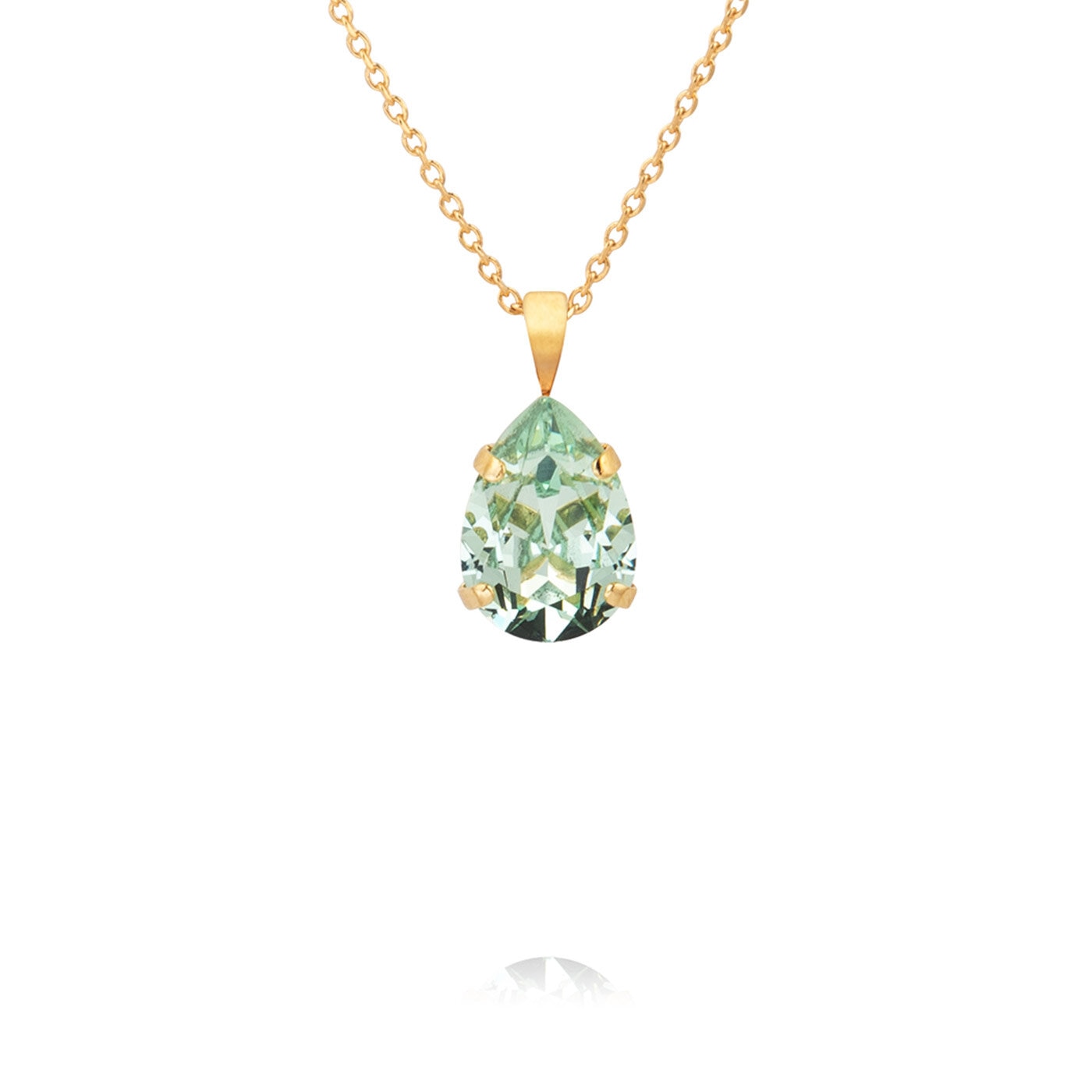 Mini Drop Necklace Gold / Chrysolite