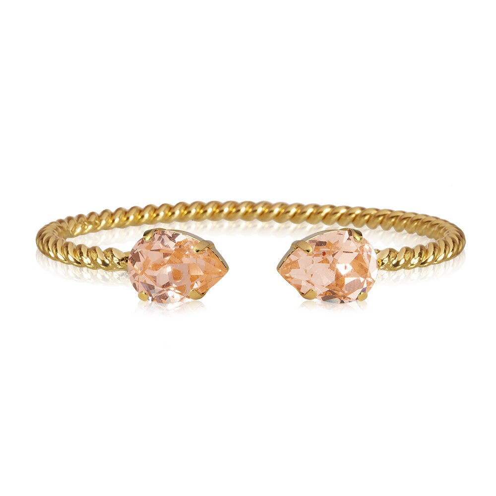 Mini Drop Bracelet Gold Light Peach