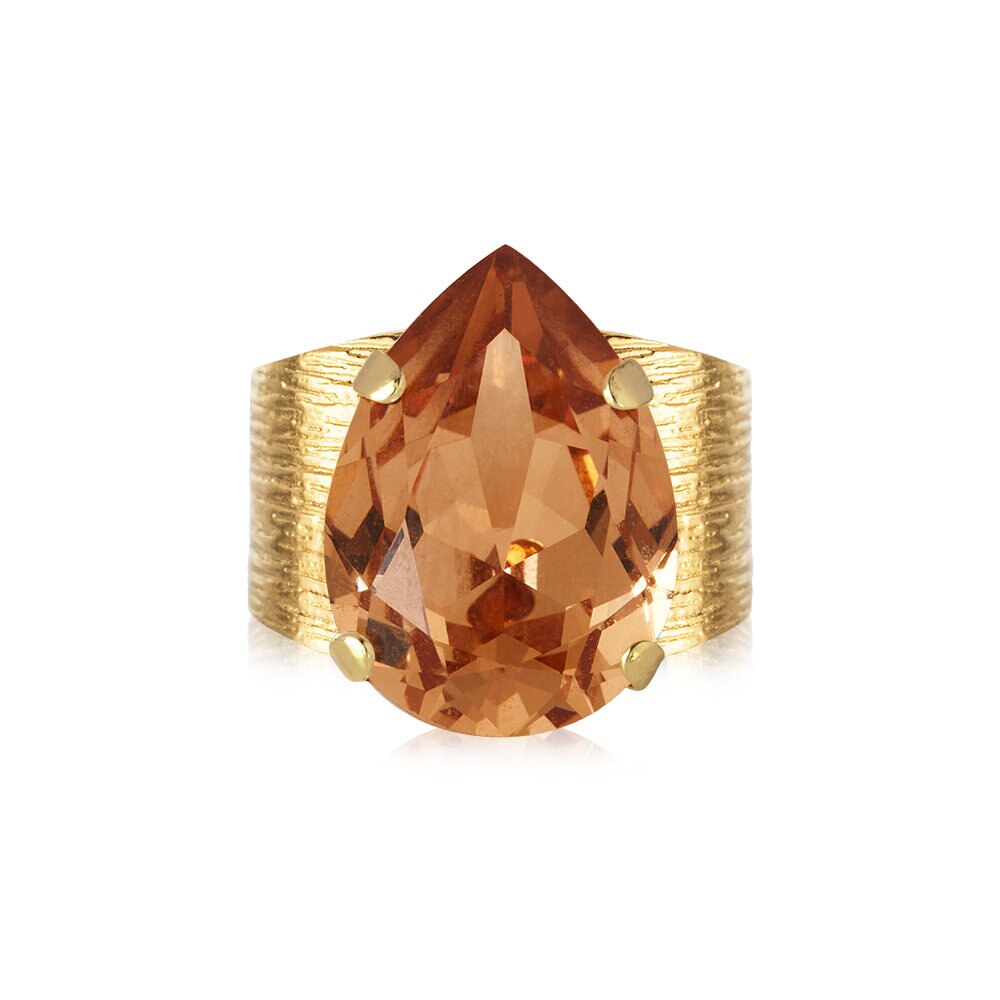 Classic Drop Ring Gold Light Colorado Topaz